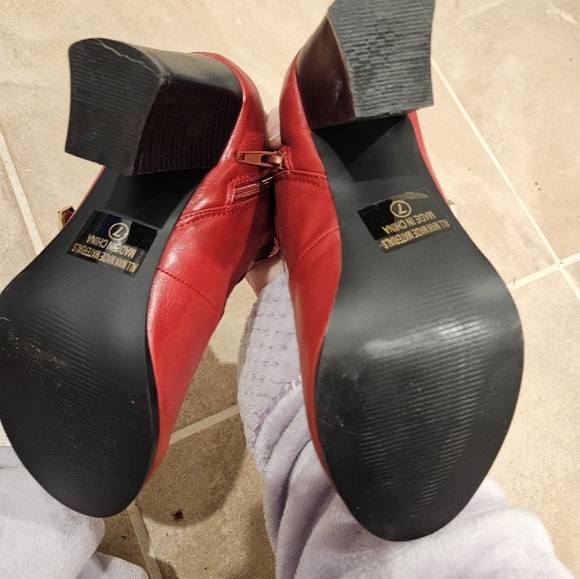 Chase + Chloe Shoes - Red boots